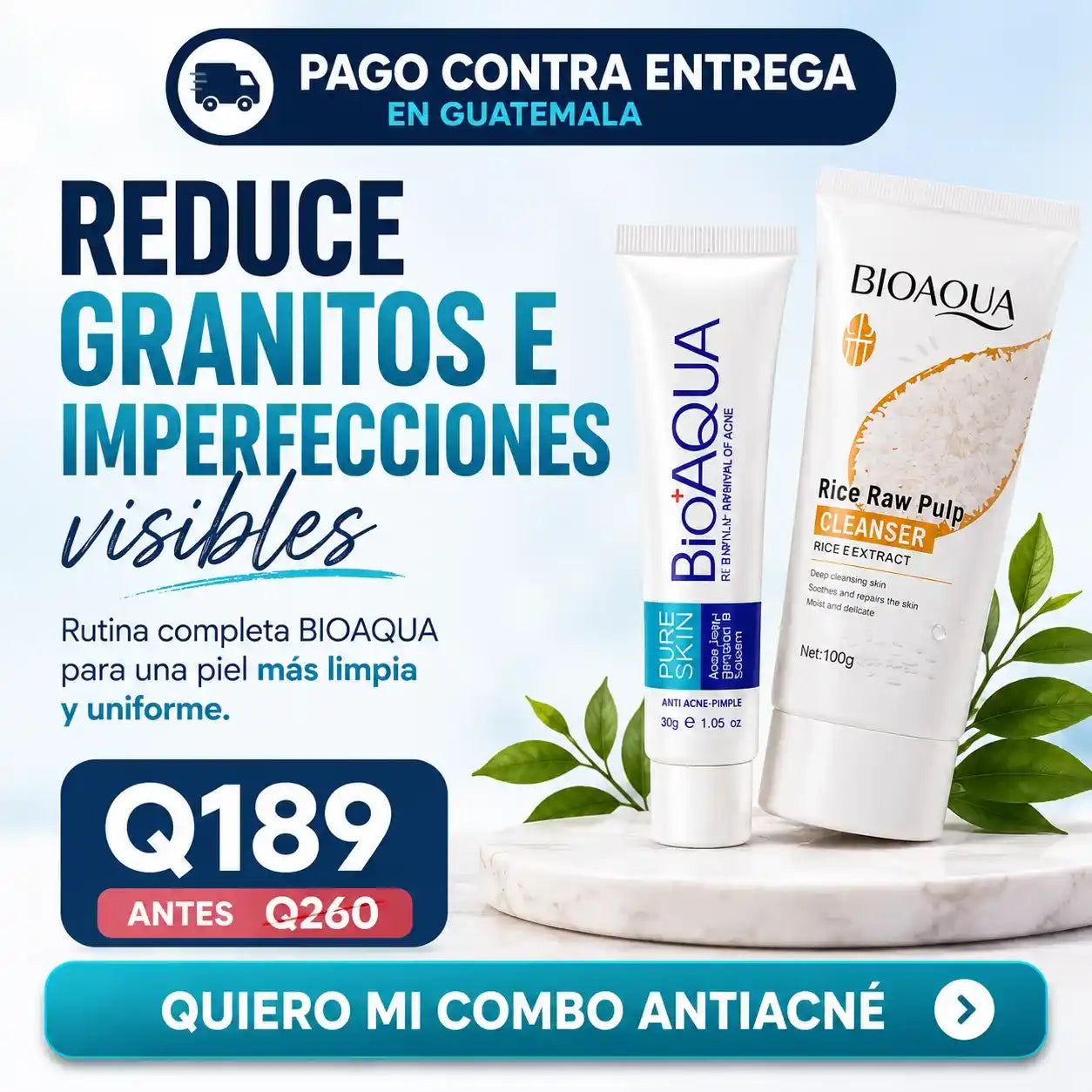 Combo anti-acné + limpiador facial
